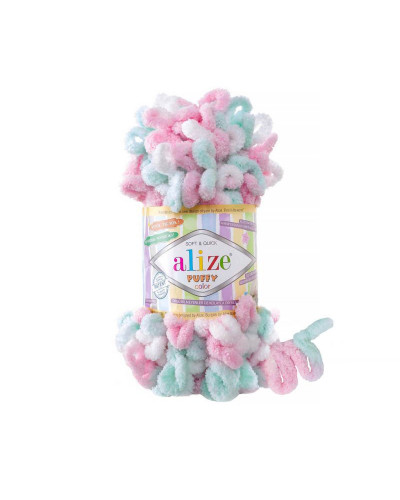 Pletací příze Alize Puffy Color 9 m, 100 gr. | Mimib