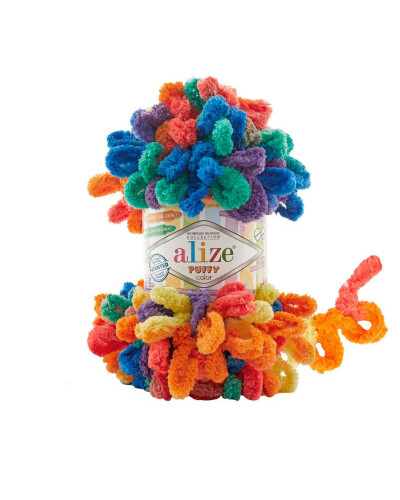 Pletací příze Alize Puffy Color 9 m, 100 gr. | Mimib