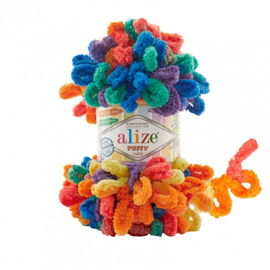 Pletací příze Alize Puffy Color 9 m, 100 gr. | Mimib