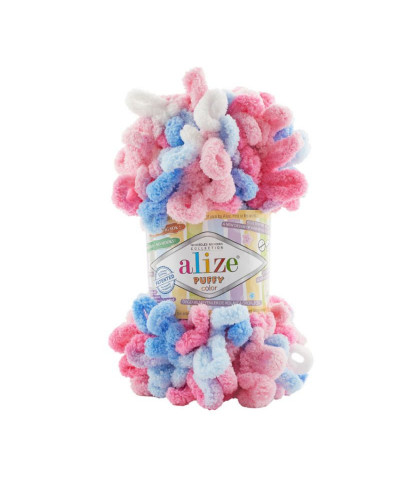 Pletací příze Alize Puffy Color 9 m, 100 gr. | Mimib