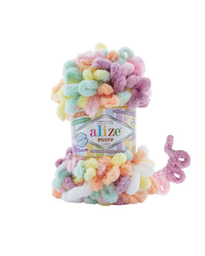 Pletací příze Alize Puffy Color 9 m, 100 gr. | Mimib