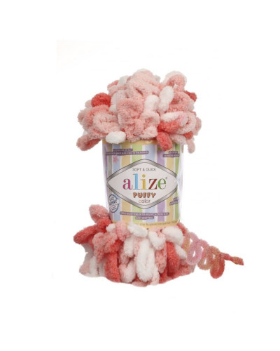 Pletací příze Alize Puffy Color 9 m, 100 gr. | Mimib