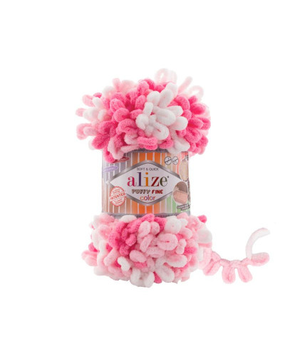 Pletací příze Alize Puffy Fine Color 14 m, 100 gr. | Mimib