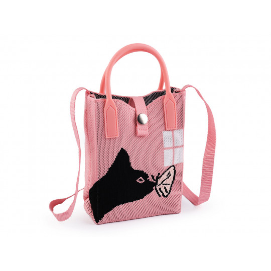 Dívčí textilní kabelka / taška kočka 12x18 cm - 1 ks | Mimib