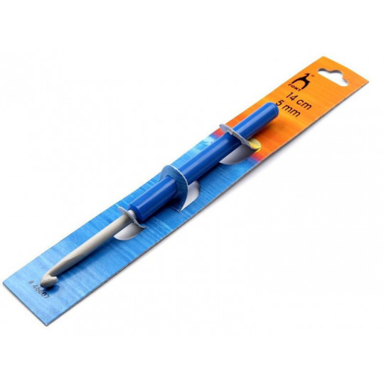 Háček na háčkování s plastovou rukojetí 2 - 5,5 mm, 14 cm | Mimib