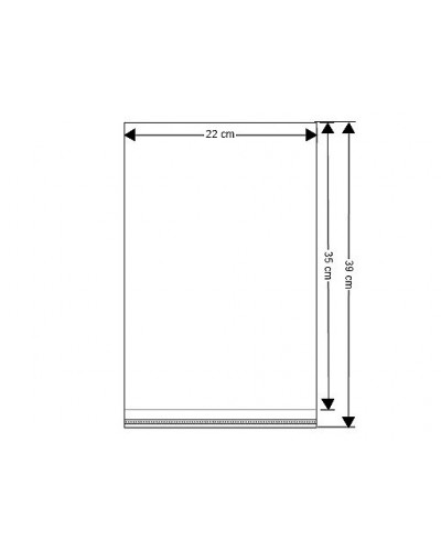 PP sáček s lepicí klopou 22x35 cm - 100 ks | Mimib