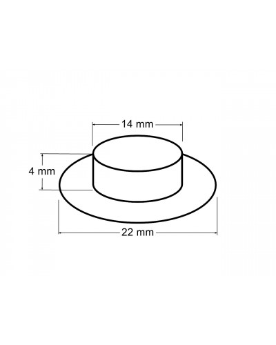 Průchodky s podložkou vnitřní Ø14 mm / vnější Ø22 mm - 10 pár | Mimib