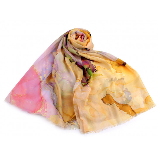 Šátek / šála batikovaná 70x175 cm - 1 ks | Mimib