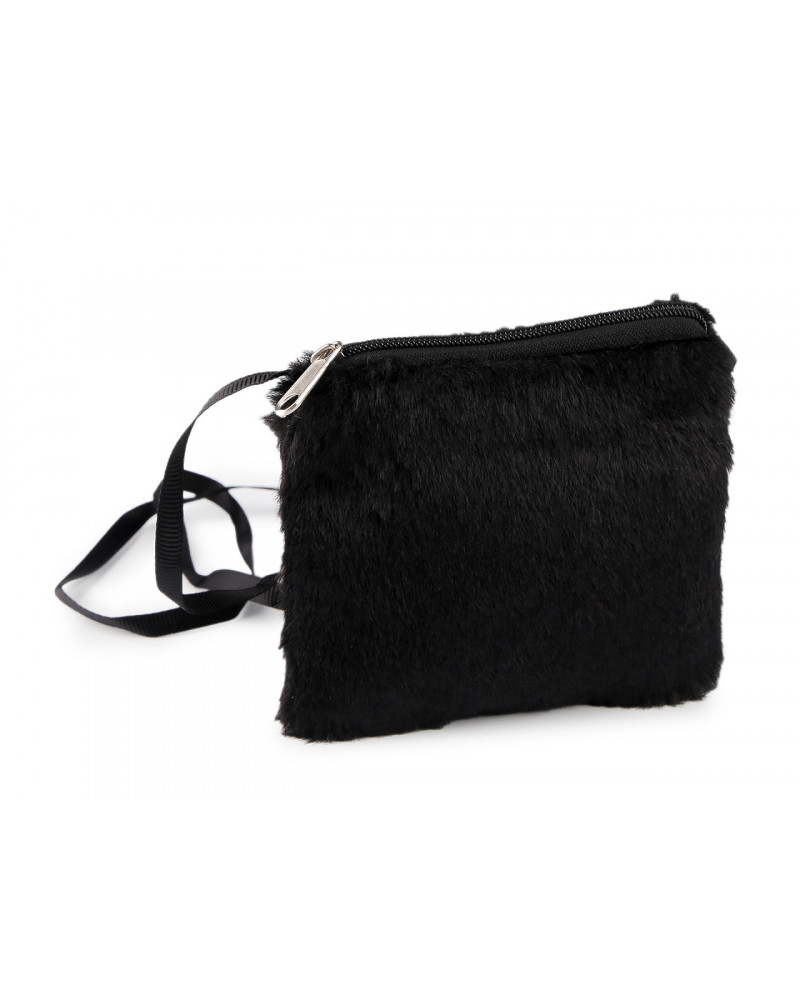 Dívčí kabelka / pouzdro na krk kožešinové 9x11 cm - 1 ks | Mimib