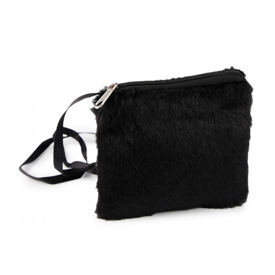 Dívčí kabelka / pouzdro na krk kožešinové 9x11 cm - 1 ks | Mimib