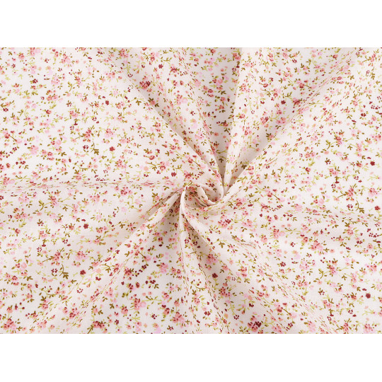 Bavlněná látka / plátno drobné květinky - 1 m | Mimib