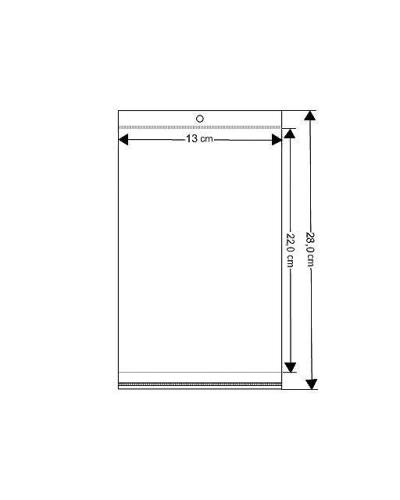 PP sáček s lepicí klopou a závěsem 13x22cm - 100 ks | Mimib