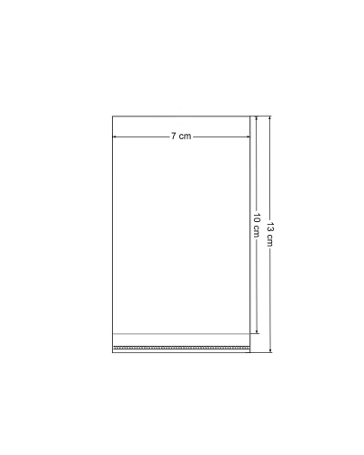 PP sáček s lepicí klopou 7x10 cm - 100 sáček | Mimib