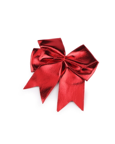 Vánoční červená mašle metalická 10,5x12 cm - 1 ks | Mimib