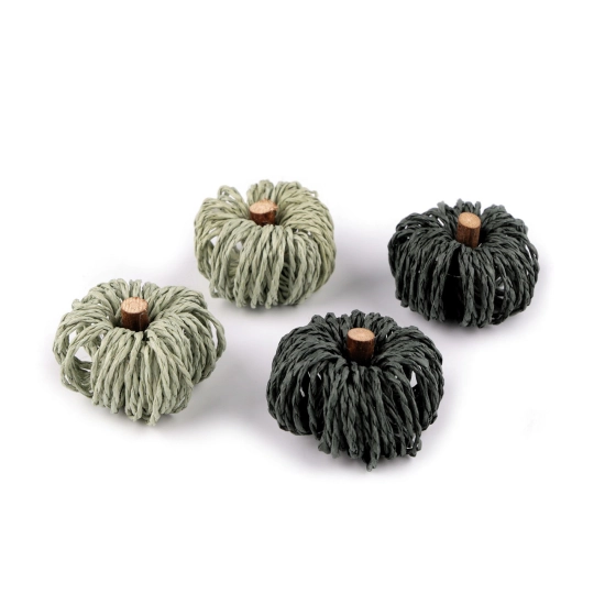 Dýně z rafie k dalšímu aranžování - 4 ks | Mimib