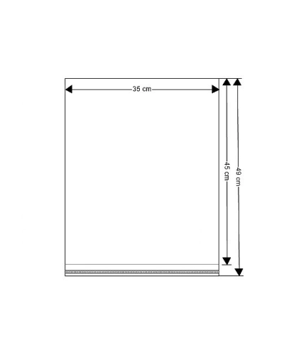 PP sáček s lepicí klopou 35x45 cm - 100 ks | Mimib