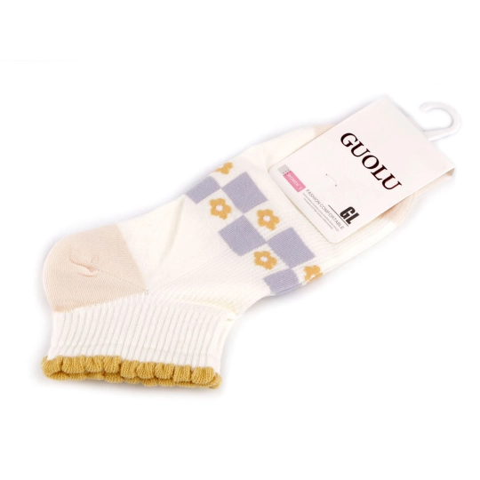 Dámské / dívčí bavlněné ponožky kotníkové - 1 pár | Mimib