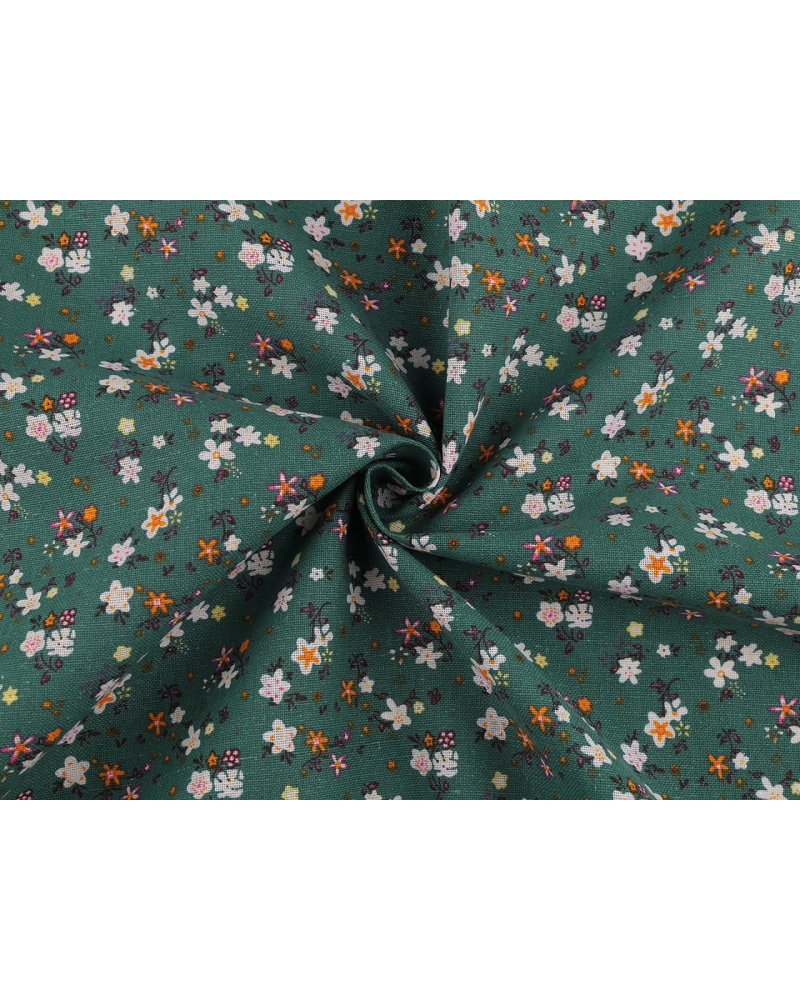 Bavlněná látka / plátno s řidší vazbou drobné květinky - 1 m | Mimib