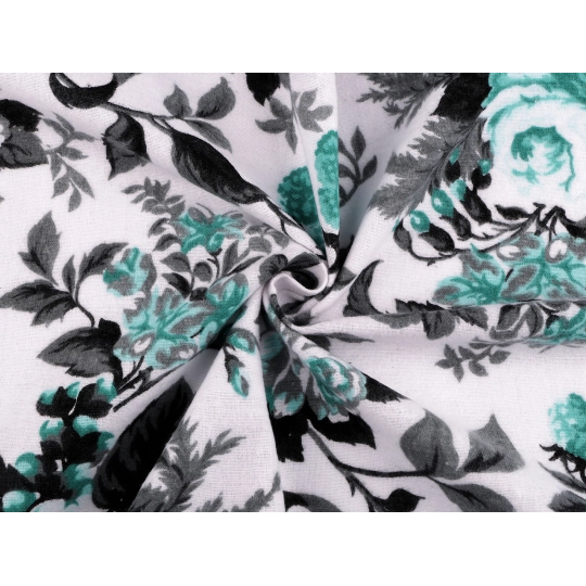 Bavlněný flanel květy - 1 m | Mimib