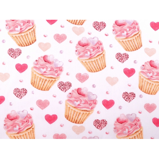 Bavlnená látka / plátno cupcake - 1 m | Mimib