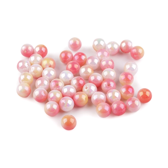 Plastové korálky s mermaid efektom Ø10 mm - 20 g | Mimib