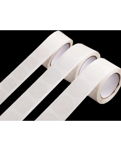 Samolepiace kolieska transparentné na rolke Ø2, 2,5, 3 cm - 1 ks | Mimib