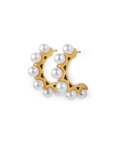 Náušnice z nerezovej ocele s perlami - 1 pár | Mimib