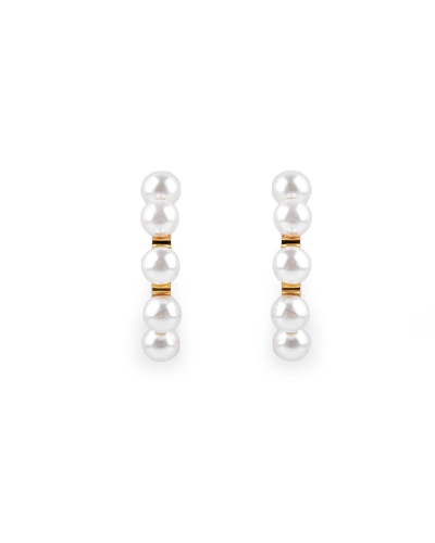 Náušnice z nerezovej ocele s perlami - 1 pár | Mimib