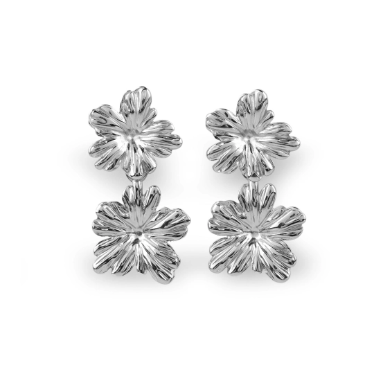 Náušnice z nerezovej ocele kvety - 1 pár | Mimib