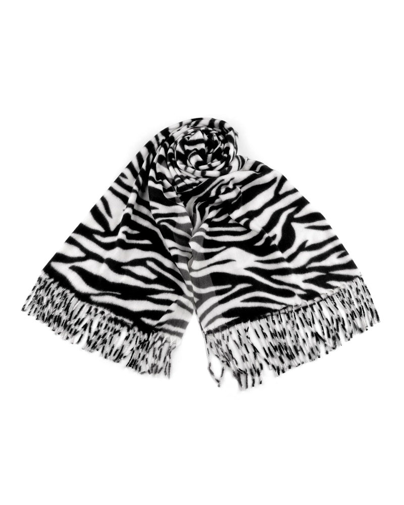 Šatka / šál so strapcami, hrejivý, zvierací vzor - 1 ks | Mimib
