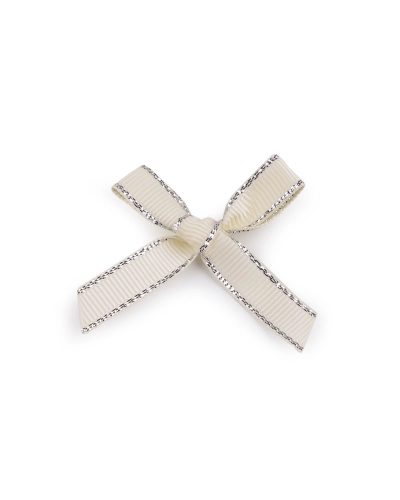 Svadobná / dekoračná rypsová mašlička s lurexovým okrajom - 10 ks | Mimib