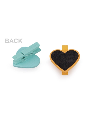 Drevené štipce s tabuľkou - hviezda, srdce, kvet - 1 sáčok | Mimib