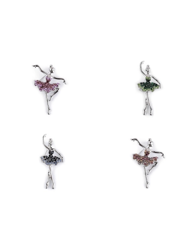 Brošňa s brúsenými kamienkami baletka - 1 ks | Mimib