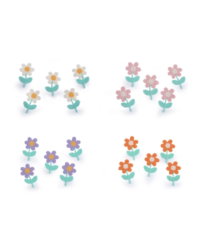 Vyšívaný kvet 2,1x35 mm - 10 ks | Mimib