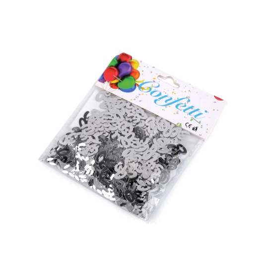 Konfety čísla 30, 40, 50, 60 - na párty, narodeninové oslavy - 1 sáčok | Mimib