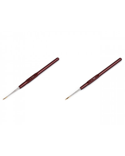 Háček na háčkování se zlatou špičkou vel. 0,5 - 1,9 - 1 ks | Mimib