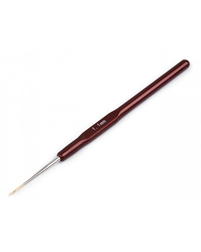 Háček na háčkování se zlatou špičkou vel. 0,5 - 1,9 - 1 ks | Mimib