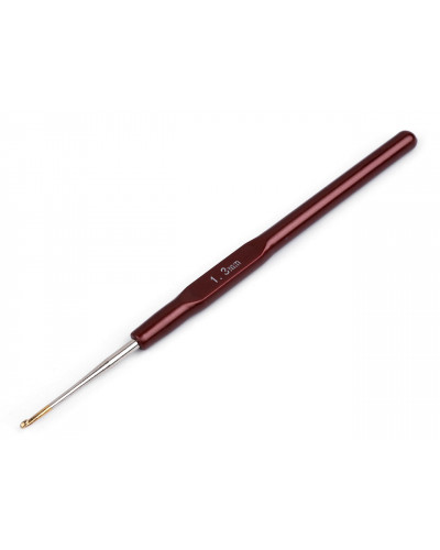 Háček na háčkování se zlatou špičkou vel. 0,5 - 1,9 - 1 ks | Mimib