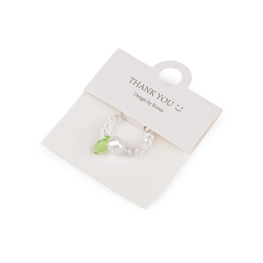 Prsteň pružný z brúsených koráliek s AB efektom - 1 ks | Mimib