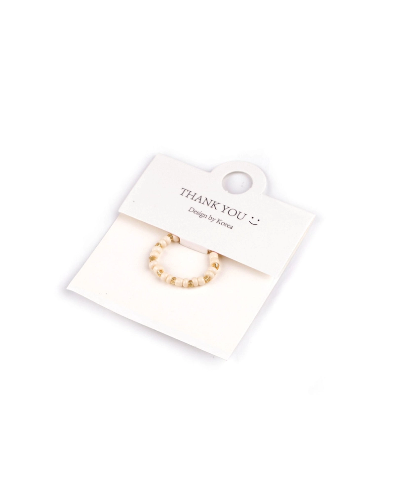 Prsteň pružný z koráliek - 1 ks | Mimib