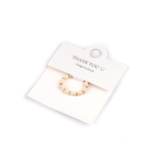 Prsteň pružný z koráliek - 1 ks | Mimib