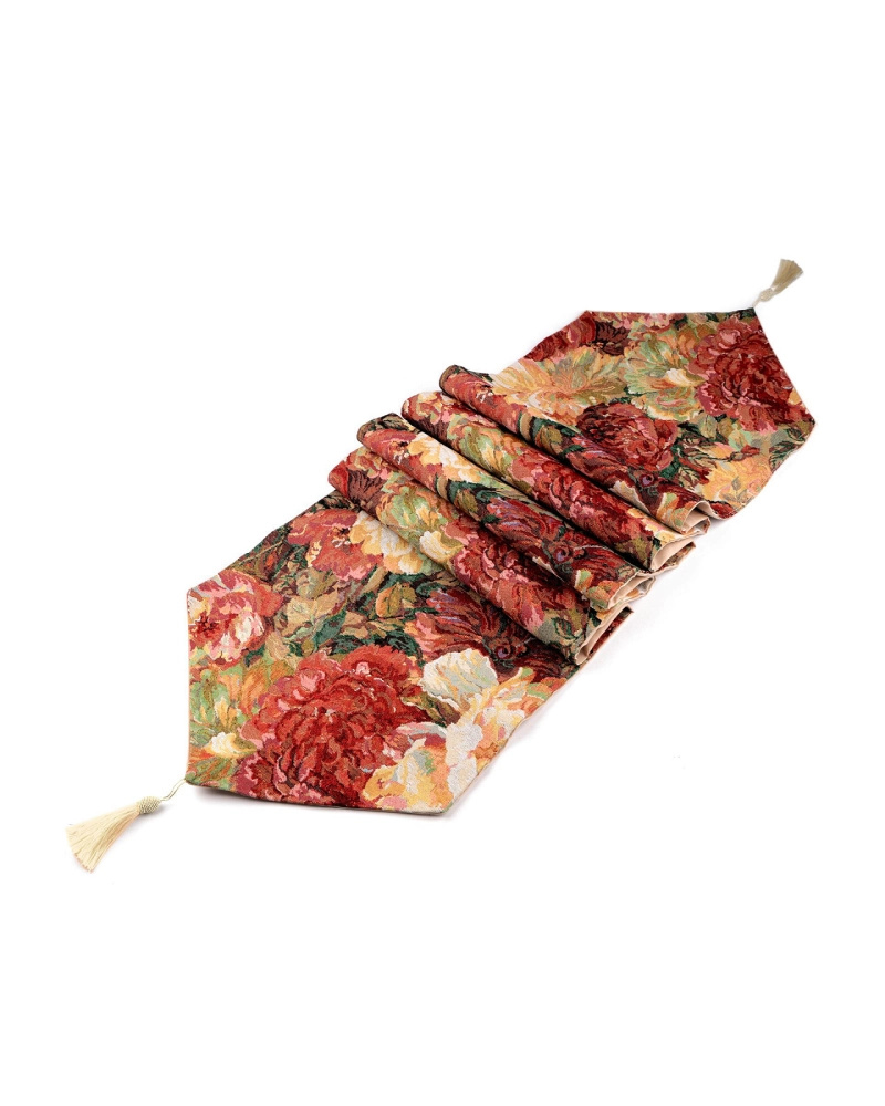 Behúň / obrus gobelín kvety 33x175 cm - 1 ks | Mimib