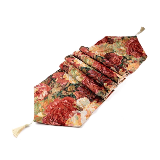 Behúň / obrus gobelín kvety 33x175 cm - 1 ks | Mimib