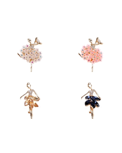 Brošňa s brúsenými kamienkami baletka - 1 ks | Mimib