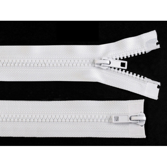 Zip kostěný 5 mm dělitelný 2 jezdce / dvoucestný 90 cm bundový | Mimib