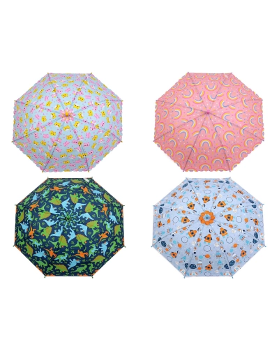 Detský vystreľovací dáždnik dúha, dino, raketa, mačka - 1 ks | Mimib