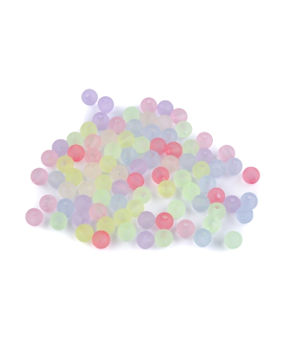 Plastové korálky transparentné matné Ø6 mm - 10 g | Mimib
