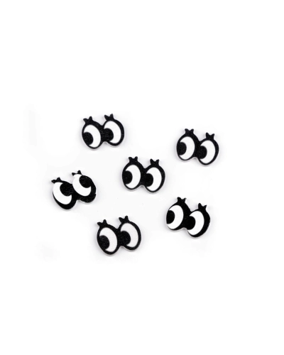 Drevené oči na nalepenie 18x16 mm - 10 ks | Mimib