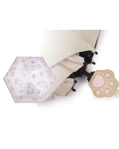 Detský skladací mini dáždnik mačka s rukoväťou labka - 1 ks | Mimib