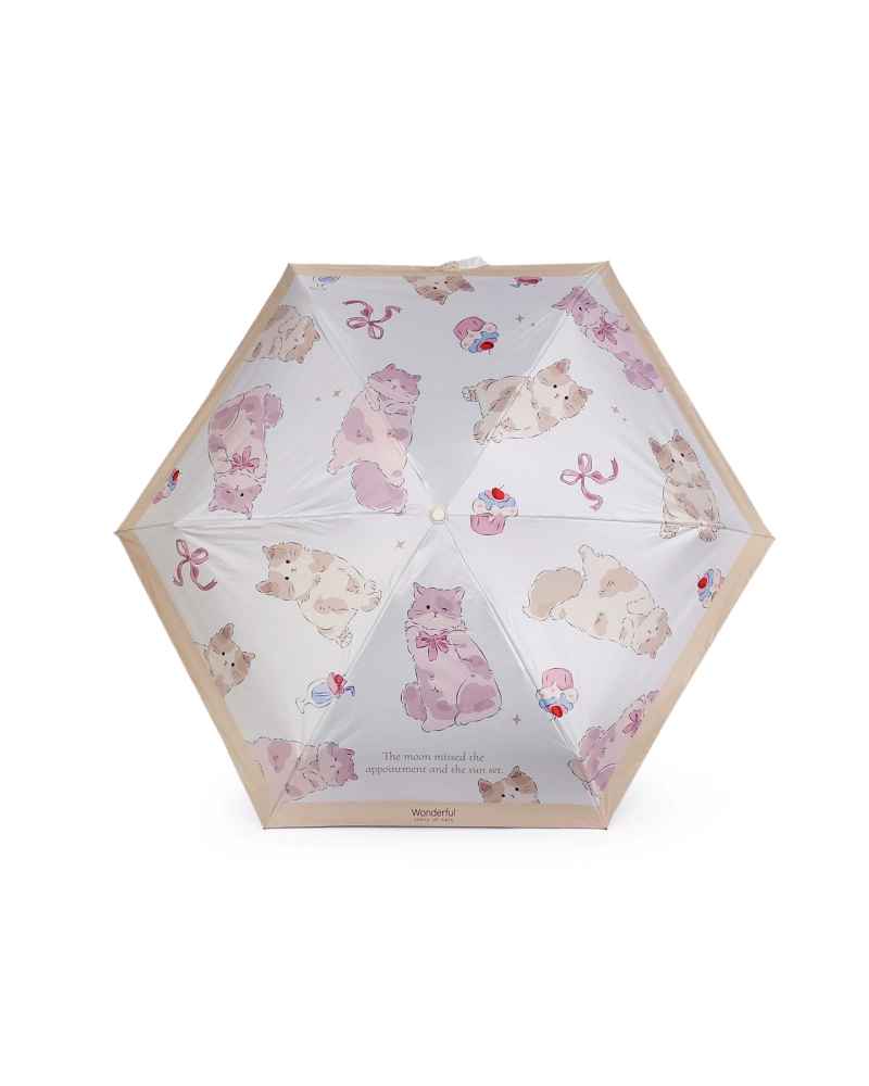 Detský skladací mini dáždnik mačka s rukoväťou labka - 1 ks | Mimib